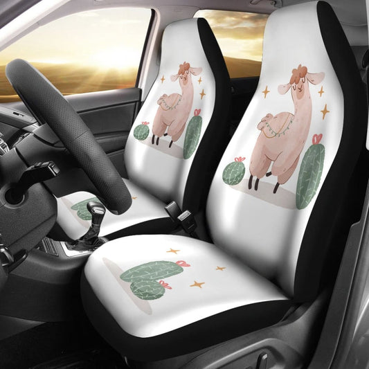 Amazing Cactus And Llama Car Seat Covers