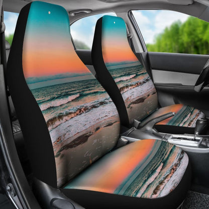 Beautiful Beach Car Seat Covers In Sunset Moments