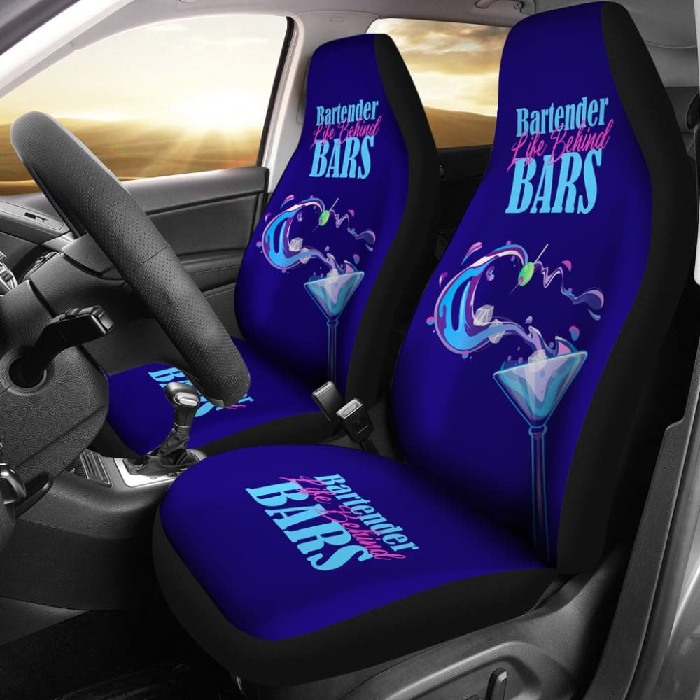 Amazing Gift For Bartender Lovers Life Behind Bars Car Seat Covers