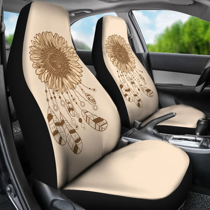Dreamcatcher Car Seat Covers With Sunflower Feather