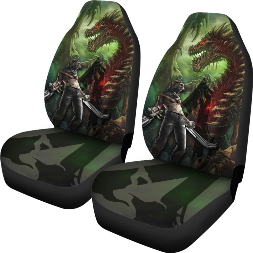 Zombie Dragon Green Themed Resident Evil Car Seat Covers