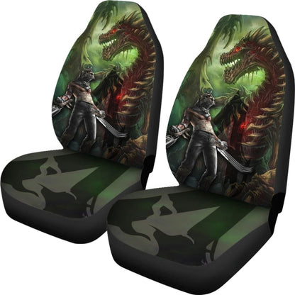 Zombie Dragon Green Themed Resident Evil Car Seat Covers