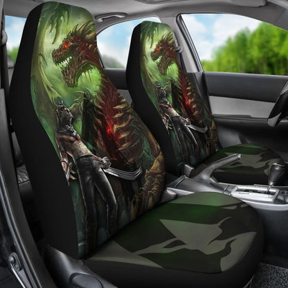 Zombie Dragon Green Themed Resident Evil Car Seat Covers