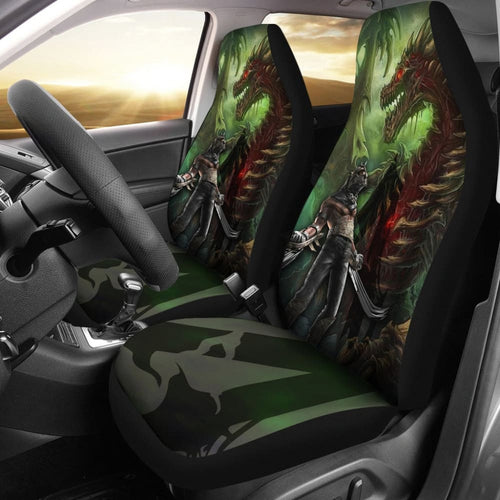 Zombie Dragon Green Themed Resident Evil Car Seat Covers