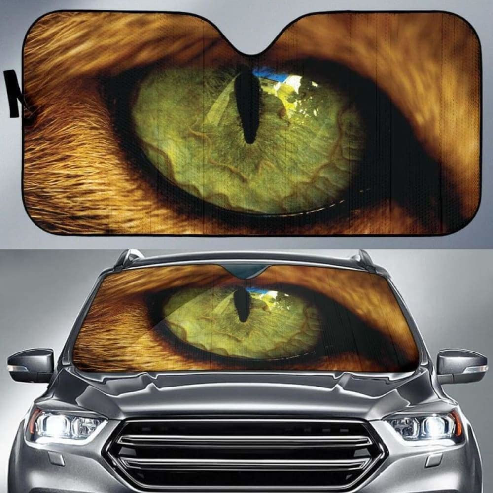 Animals Green Eyes Car Sun Shades