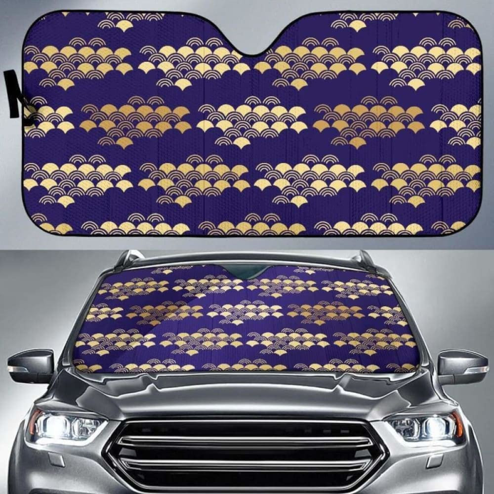 Beautiful Japanese Fan Pattern Car Auto Sun Shades