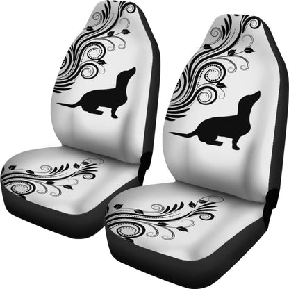 Silhouette Dachshund Car Seat Covers Car Accessories Gift For Dog Lovers