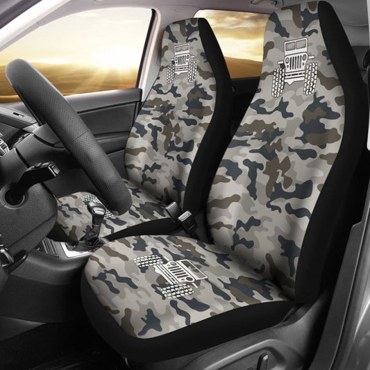Blue Camouflage Color Army Green Jeep Car Seats Covers