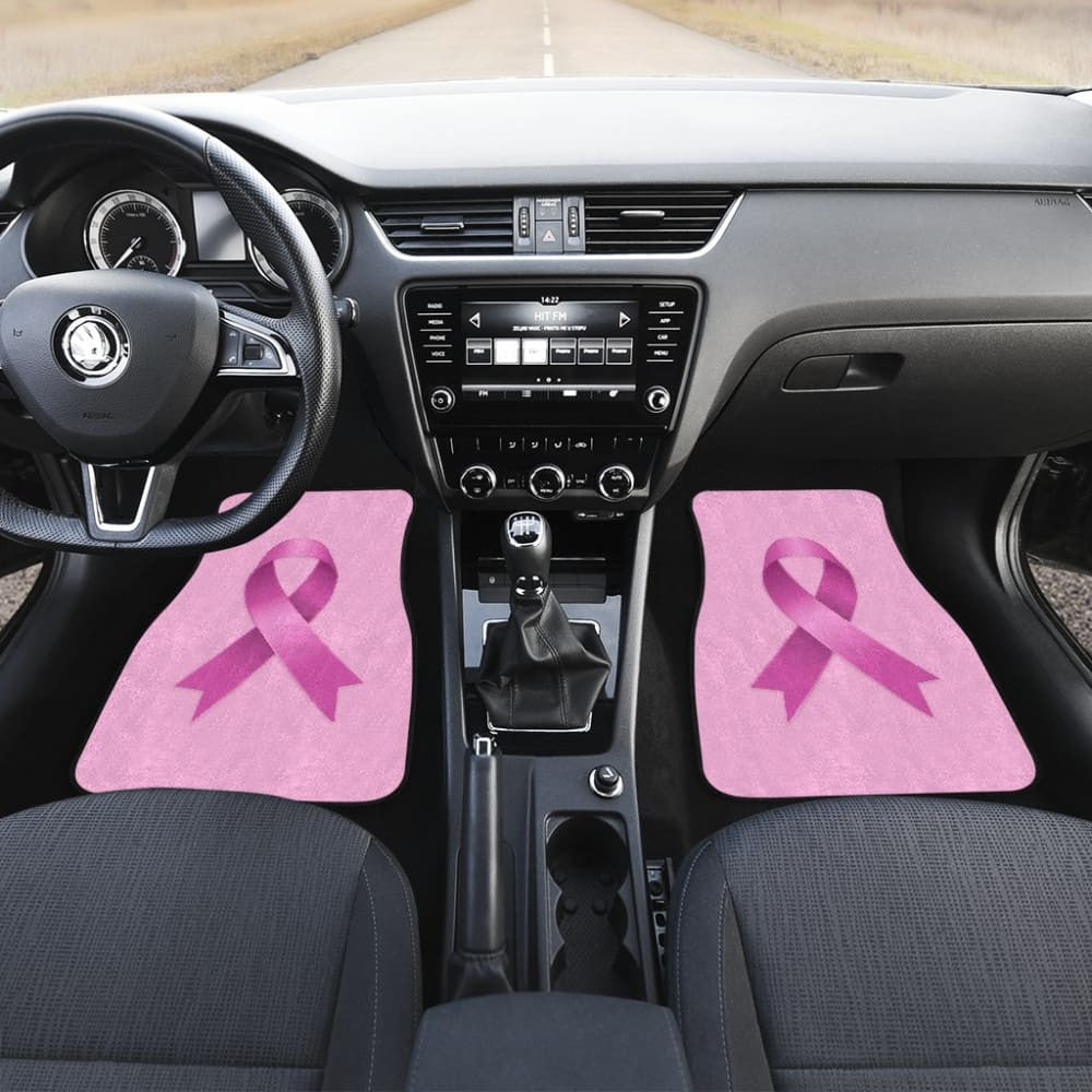 Pink Ribbon Breast Cancer Awareness Pattern Print Car Floor Mats