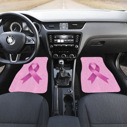Pink Ribbon Breast Cancer Awareness Pattern Print Car Floor Mats
