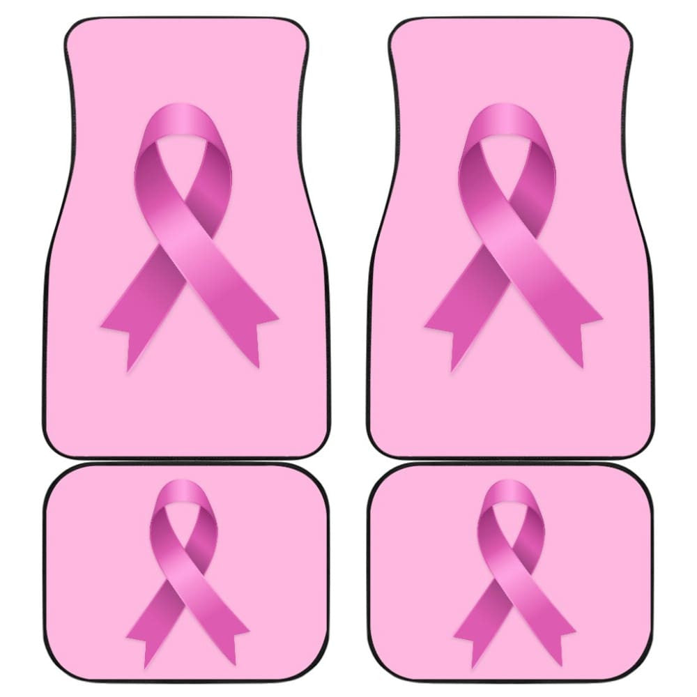 Pink Ribbon Breast Cancer Awareness Pattern Print Car Floor Mats