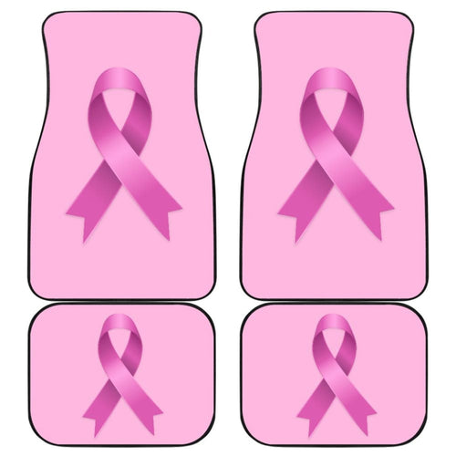 Pink Ribbon Breast Cancer Awareness Pattern Print Car Floor Mats