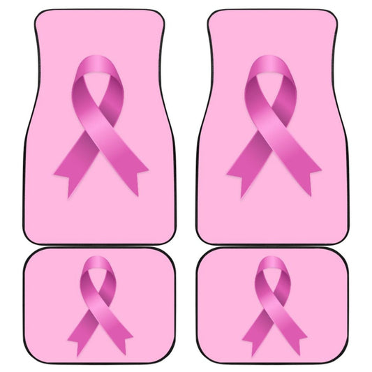 Pink Ribbon Breast Cancer Awareness Pattern Print Car Floor Mats