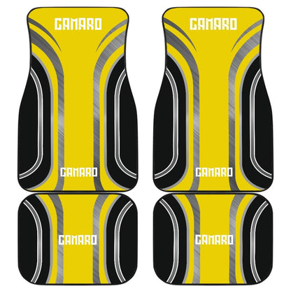 Yellow Black Camaro White Letter Car Floor Mats