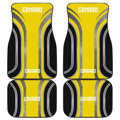 Yellow Black Camaro White Letter Car Floor Mats