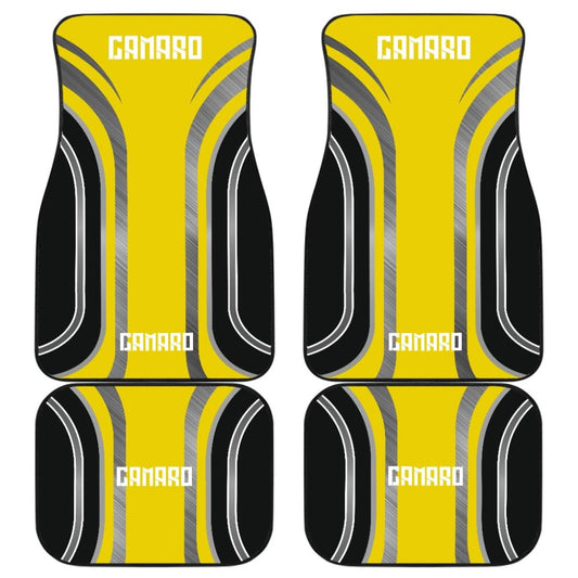 Yellow Black Camaro White Letter Car Floor Mats