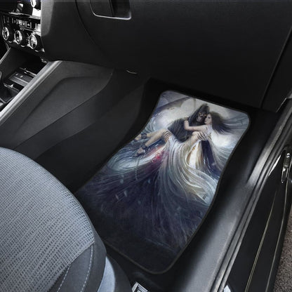 Awesome Gothic Grim Reaper Skull And Girl Car Floor Mats