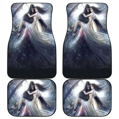 Awesome Gothic Grim Reaper Skull And Girl Car Floor Mats