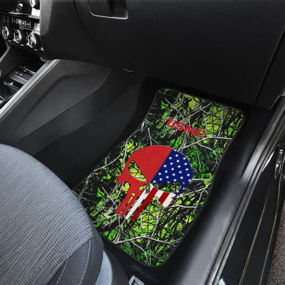 Toxic US Marine Corps Custom American Flag Punisher Car Floor Mats
