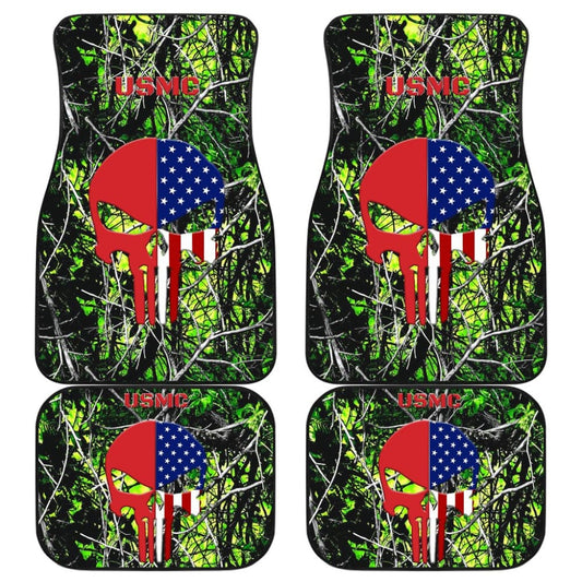 Toxic US Marine Corps Custom American Flag Punisher Car Floor Mats