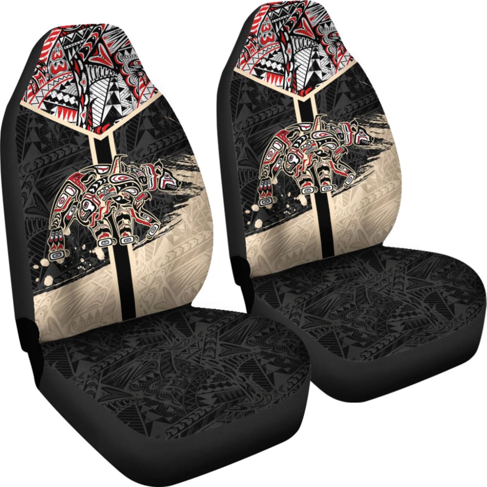 Canada Car Seat Covers Haida Bear: Strength, Healing And Power (Black)