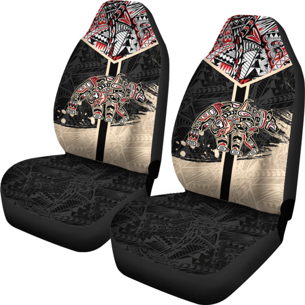 Canada Car Seat Covers Haida Bear: Strength, Healing And Power (Black)