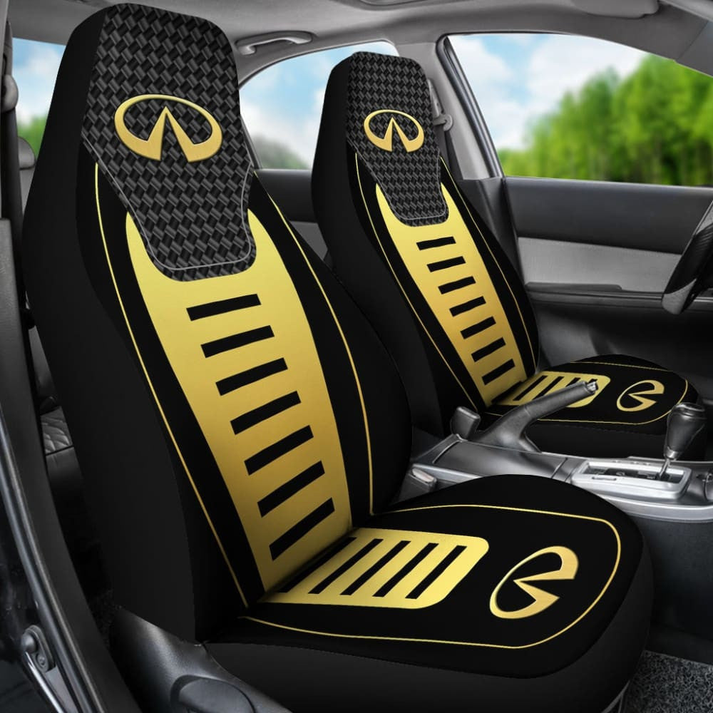 Black And Yellow Infiniti Car Seat Covers Custom