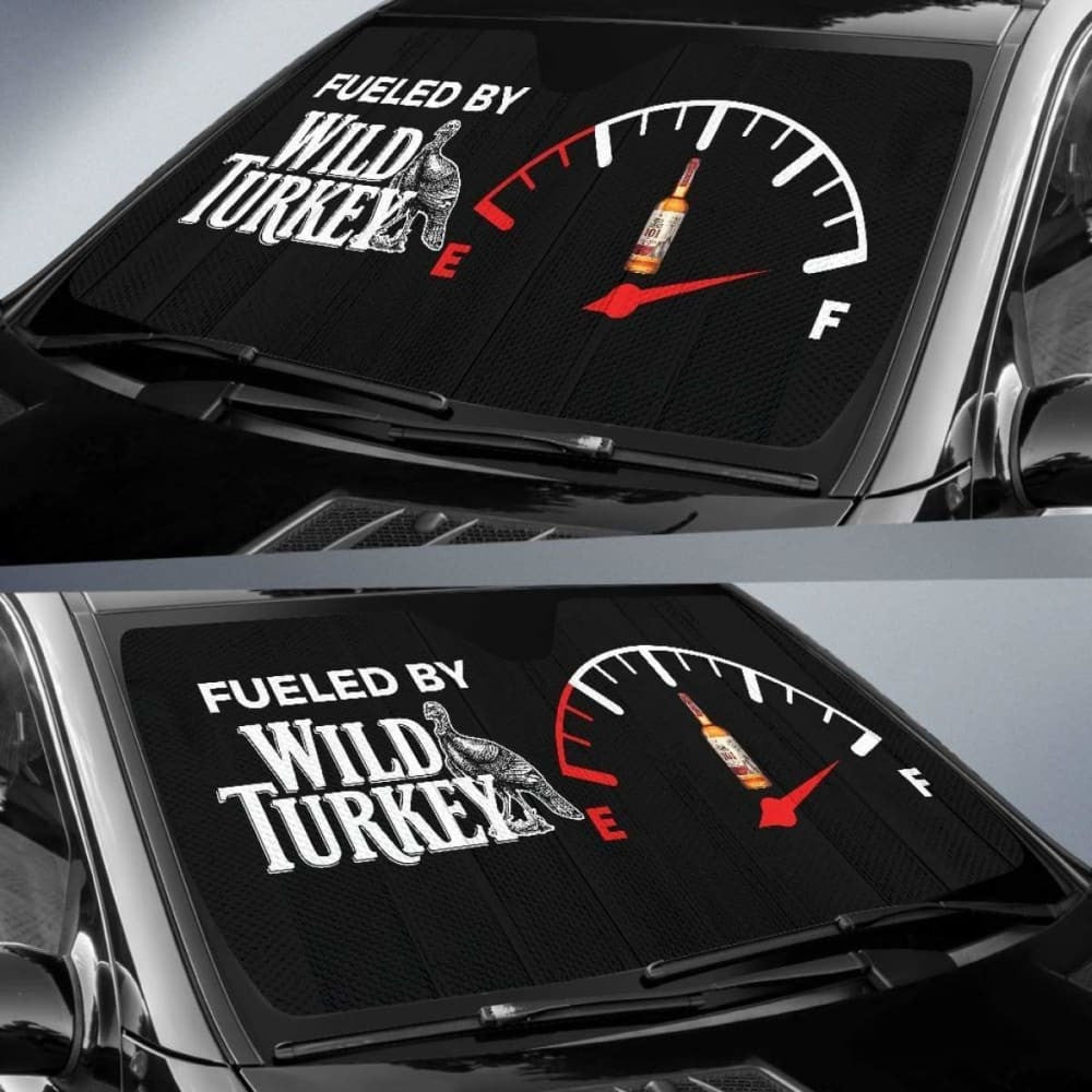 Fueled By Wild Turkey Car Sun Shade Sun Visor Whisky