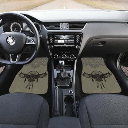 Dark Owl Dreamcatcher Native American Car Floor Mats