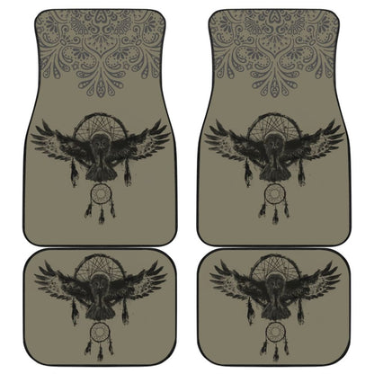 Dark Owl Dreamcatcher Native American Car Floor Mats