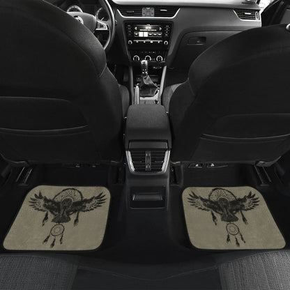 Dark Owl Dreamcatcher Native American Car Floor Mats