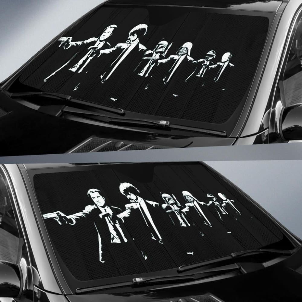 Pulp fiction mashup star wars car sunshade