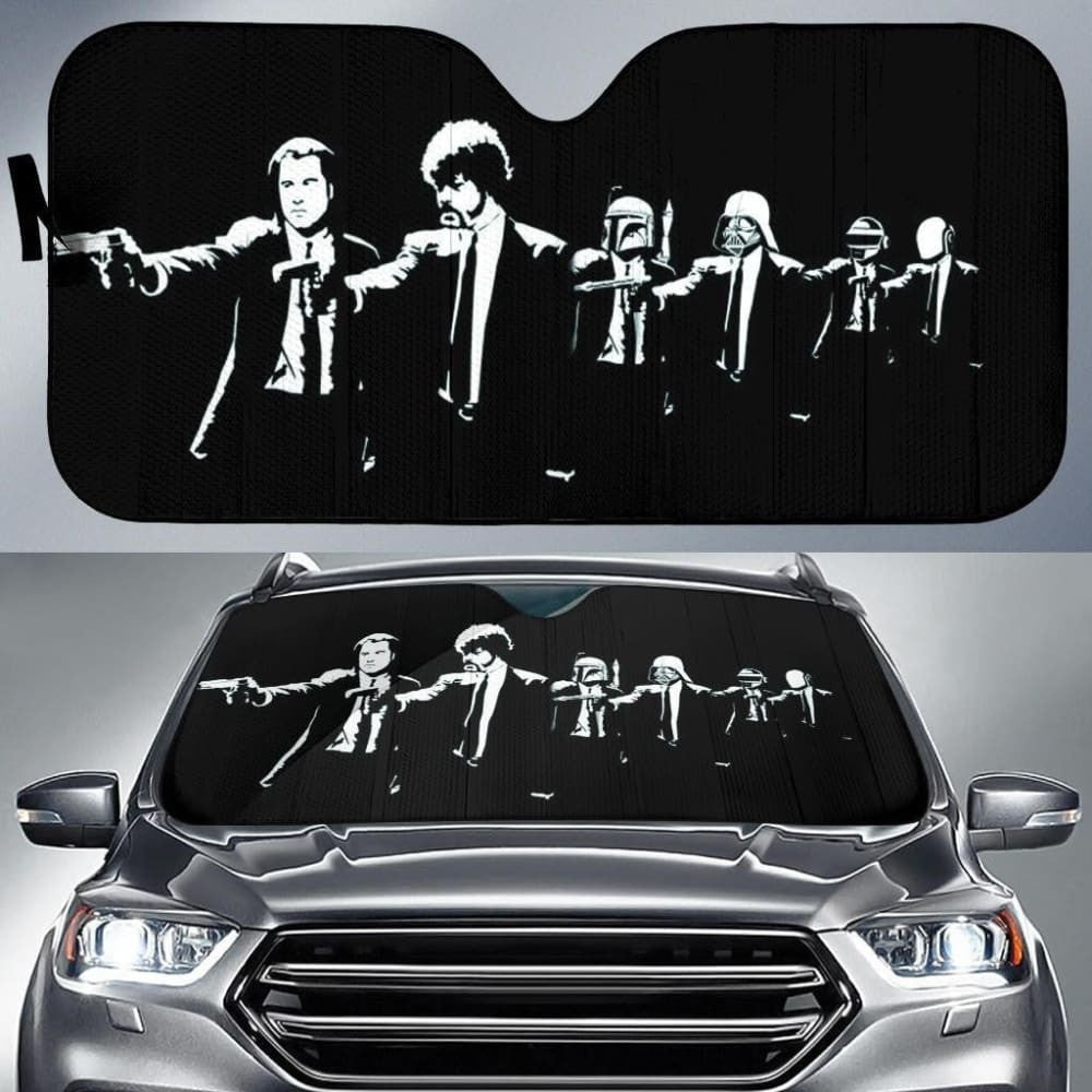 Pulp fiction mashup star wars car sunshade