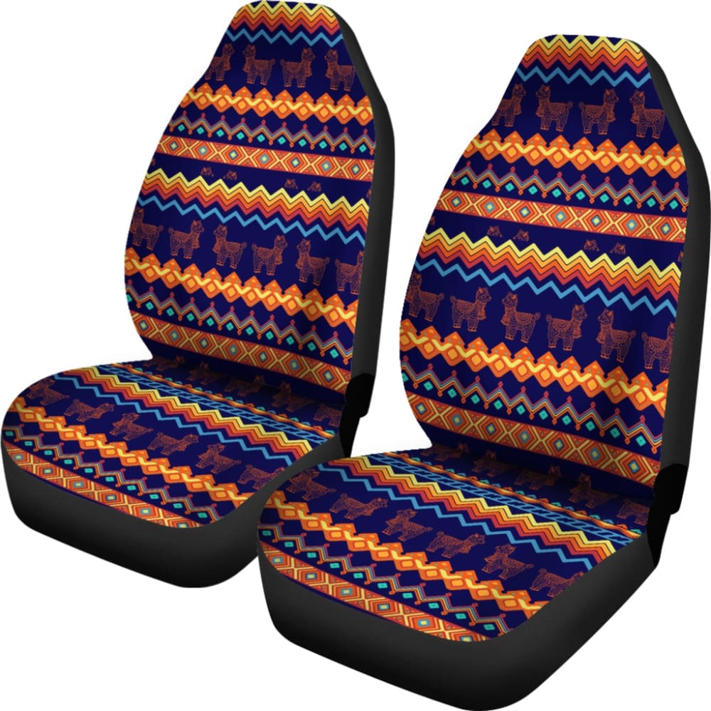 Aztec Llama Pattern Print Car Seat Covers