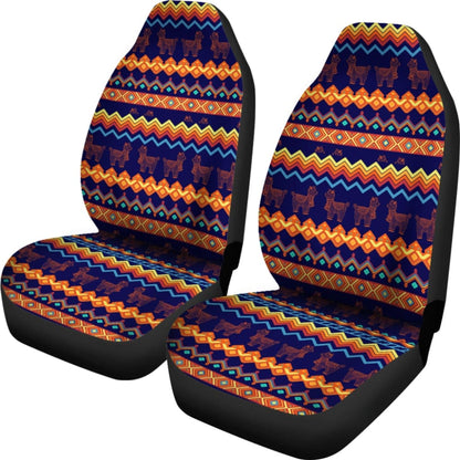 Aztec Llama Pattern Print Car Seat Covers