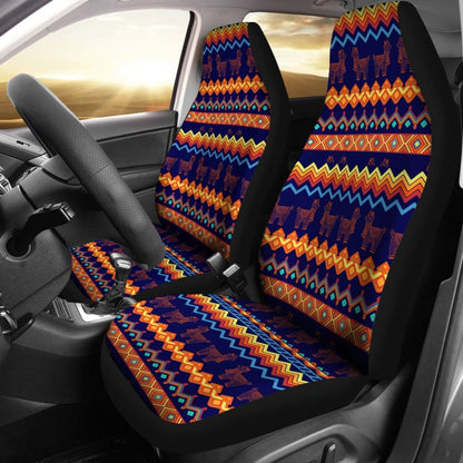 Aztec Llama Pattern Print Car Seat Covers