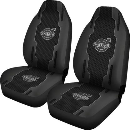 Volvo Black Themed Printed Car Accessories Car Seat Covers