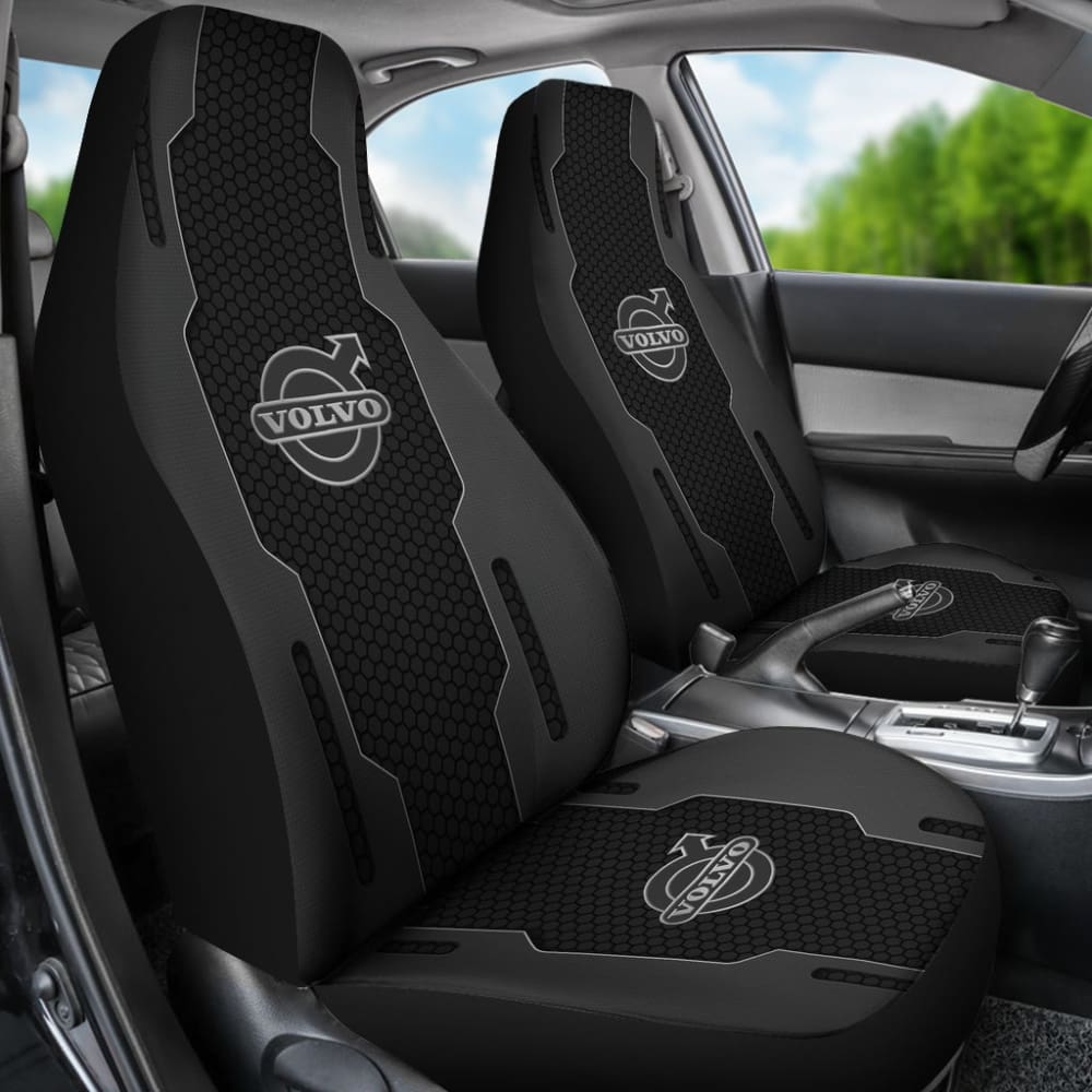 Volvo Black Themed Printed Car Accessories Car Seat Covers