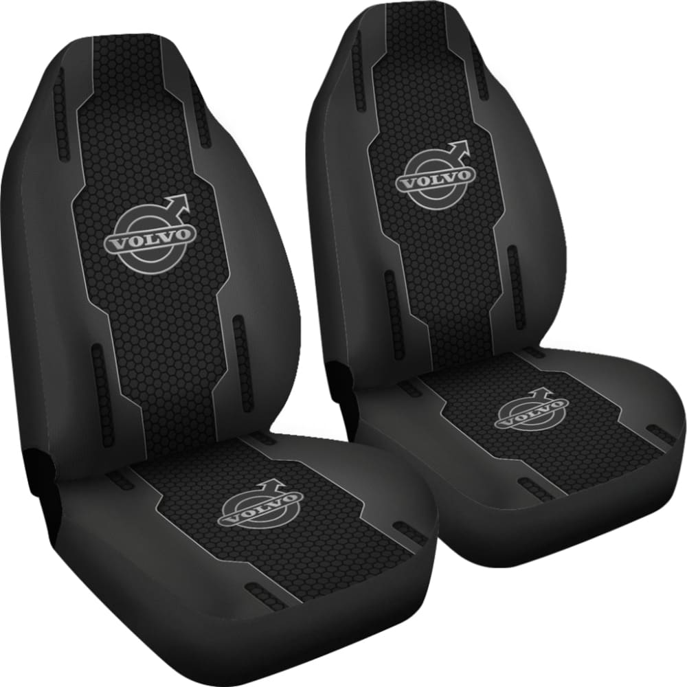 Volvo Black Themed Printed Car Accessories Car Seat Covers