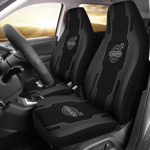 Volvo Black Themed Printed Car Accessories Car Seat Covers