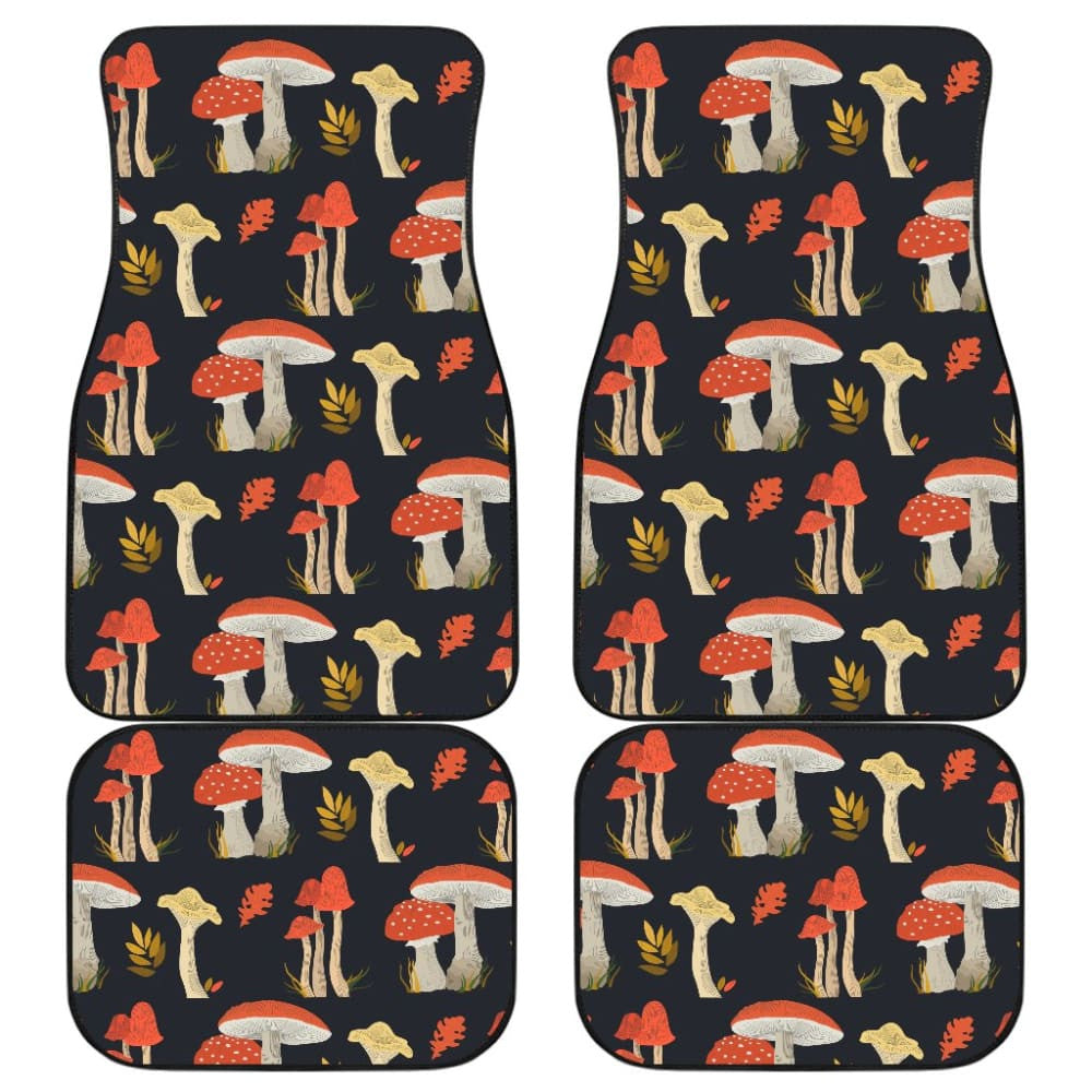 Colorful Mushroom Pattern Car Floor Mats