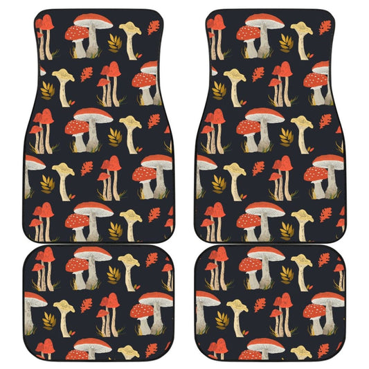 Colorful Mushroom Pattern Car Floor Mats