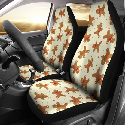 Gingerbread Man Pattern Print Car Seat Covers