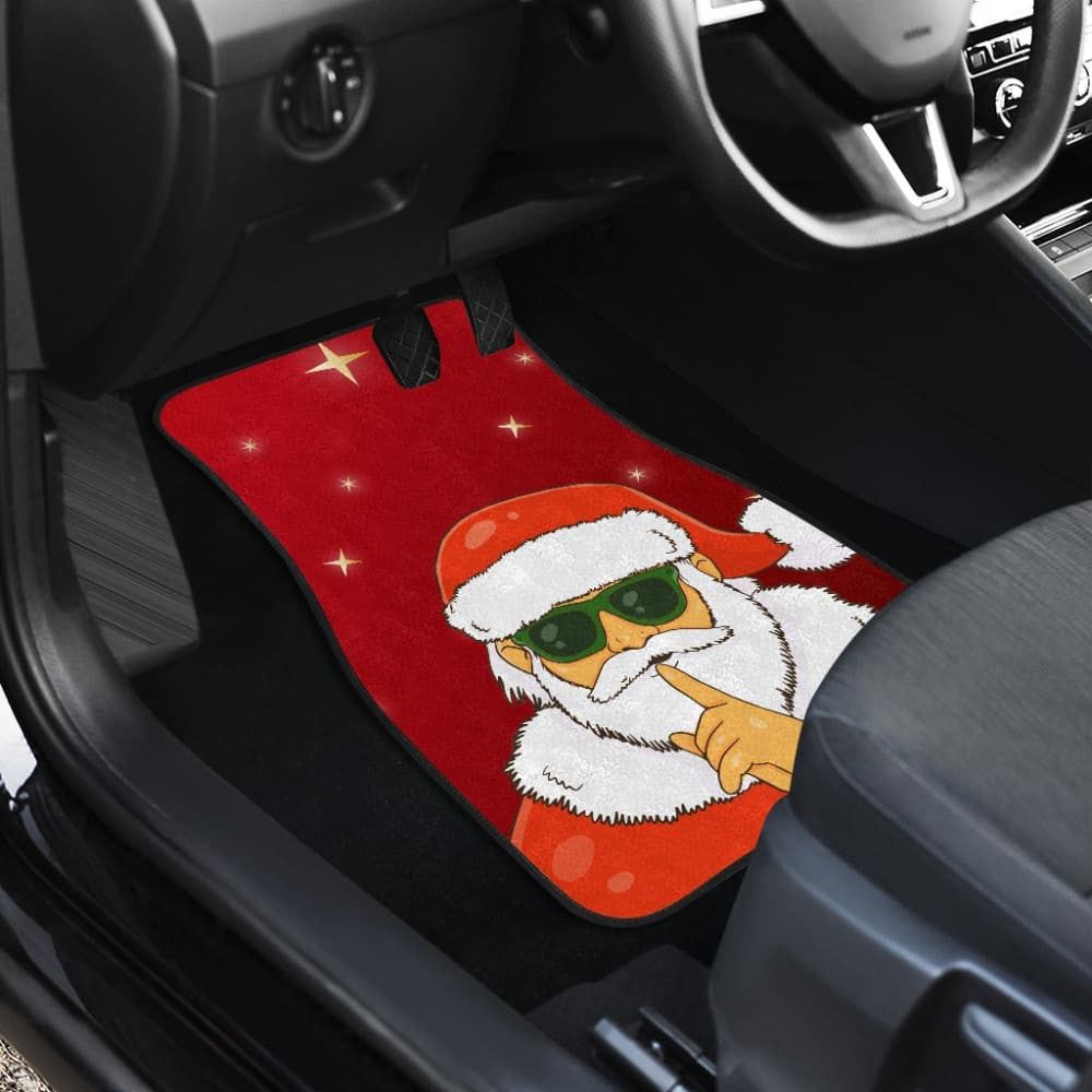 Christmas Decorative Car Floor Mats Santa Claus Be Quiet Sign Design