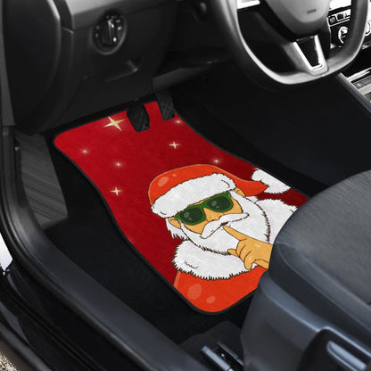 Christmas Decorative Car Floor Mats Santa Claus Be Quiet Sign Design