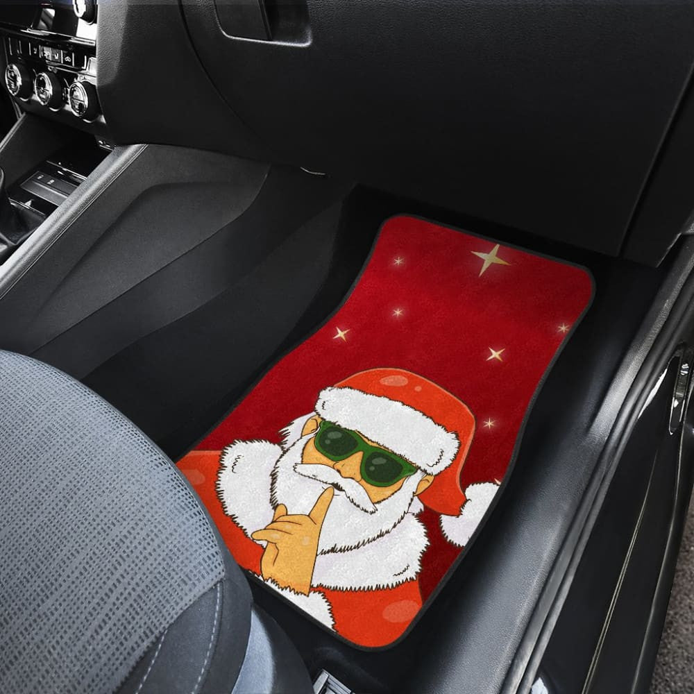 Christmas Decorative Car Floor Mats Santa Claus Be Quiet Sign Design