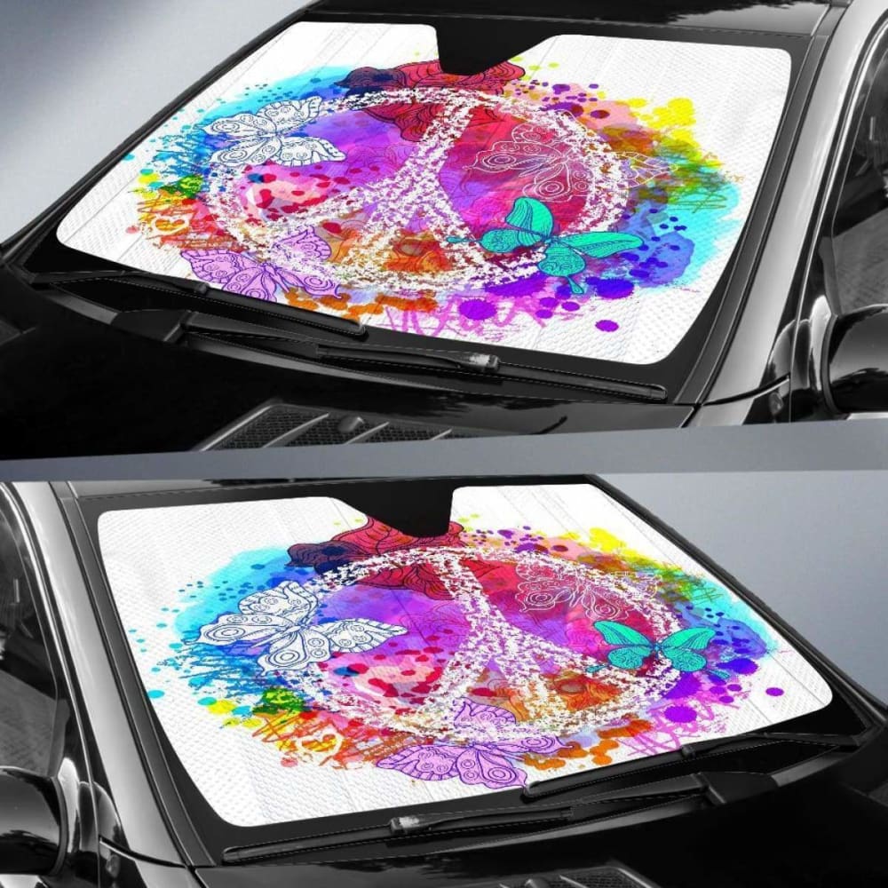 Colors Of Peace Auto Sun Shade