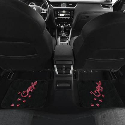 Cute Pink Lizard Paw Print Car Floor Mats