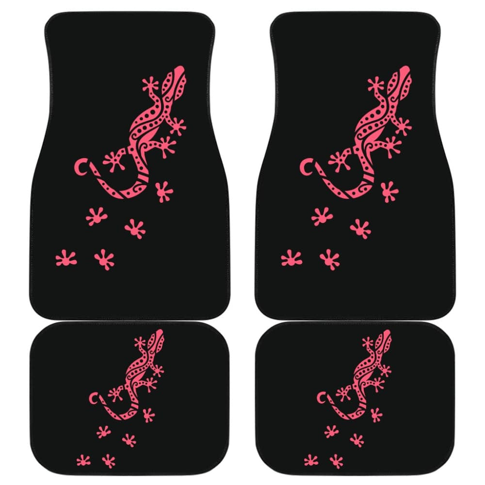Cute Pink Lizard Paw Print Car Floor Mats