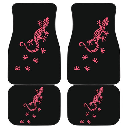 Cute Pink Lizard Paw Print Car Floor Mats